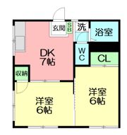 常楽ハイツ2の間取り画像