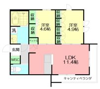 コートパストラル中海岸の間取り画像