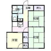 横溝（撫子原）貸家の間取り画像