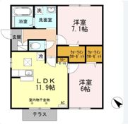 小竹戸建Dの間取り画像
