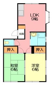相湘13生沢ハイツの間取り画像