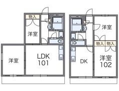 レオパレスKAWAGUCHI1の間取り画像