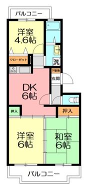 パルハイム西が岡Iの間取り画像