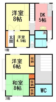 越水貸家の間取り画像
