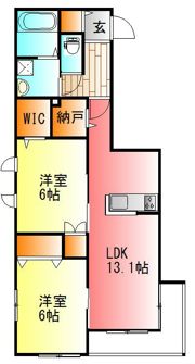 クレスト神谷の間取り画像