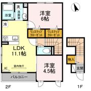 フルールベルテ二番館の間取り画像