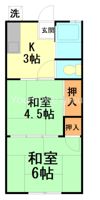 都喜和荘の間取り画像