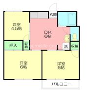 コーポ白山Bの間取り画像