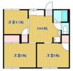 コーポ白山Bの間取り画像