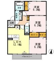 ザ・パーシモンCの間取り画像