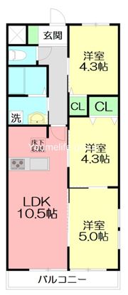 シャトレーアキIIIの間取り画像