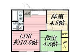 ハイツ弘鈴 Aの間取り画像