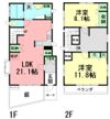 石田シャーウッド貸家の間取り画像