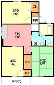 コーポ桜井Bの間取り画像