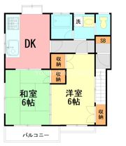 山崎ハイツの間取り画像