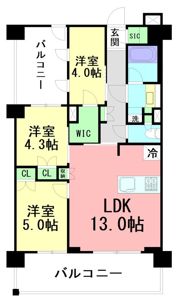 パレステージ茅ヶ崎IIの間取り画像