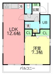 ハイライフ石上の間取り画像