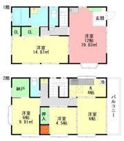 萩が丘戸建の間取り画像