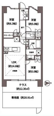 プレミスト湘南辻堂フォレストフェイスの間取り画像