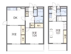 レオパレス湘南Aの間取り画像