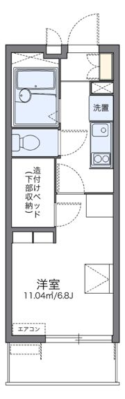 レオパレスエクレールK下大槻の間取り画像