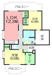 厚木国際飯山レジデンスCの間取り画像