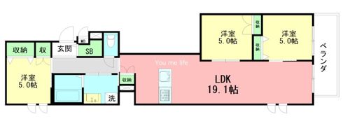 AI・Grandir鎌倉の間取り画像