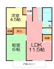 ヴィラージュ鎌倉Aの間取り画像