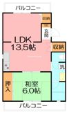 大六天マンションの間取り画像
