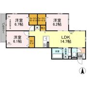 COCO東海岸の間取り画像
