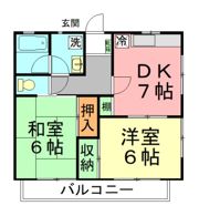 第2程島ハイツの間取り画像