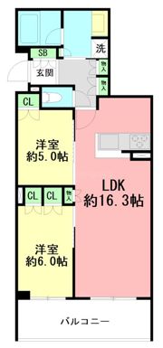 レーベン小田原 THE TOWERの間取り画像