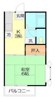 美登利ハイツの間取り画像
