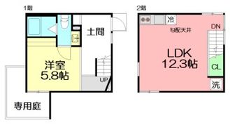 Maison de full 中海岸B棟の間取り画像