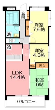 ベルシャイン厚木の間取り画像