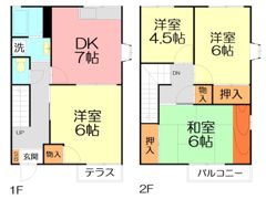 テラスシーブリーズAの間取り画像