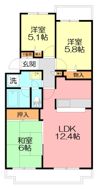 ヒルズ南戸塚4号棟の間取り画像