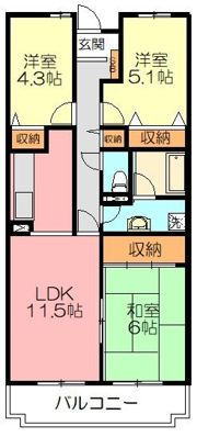 グランベル本厚木の間取り画像