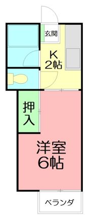 檜ハイツの間取り画像