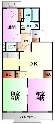 府川マンションの間取り画像