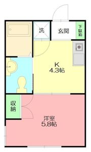 銀河ハイツの間取り画像
