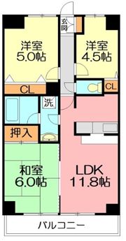 リベール相模が丘の間取り画像