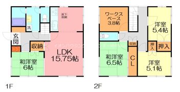 浜之郷貸家の間取り画像