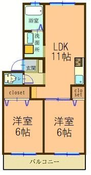 サンハイツ諏訪前の間取り画像