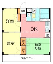 セトハイツDの間取り画像