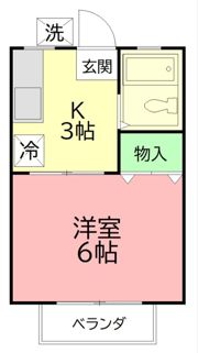 サイカチハイツの間取り画像