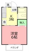 サイカチハイツの間取り画像