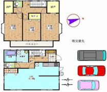 厚木市棚沢貸家の間取り画像