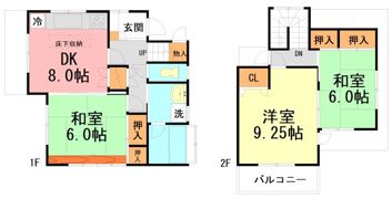 金井貸家の間取り画像