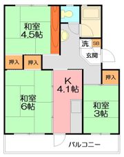 藤沢西部 3-18号棟の間取り画像